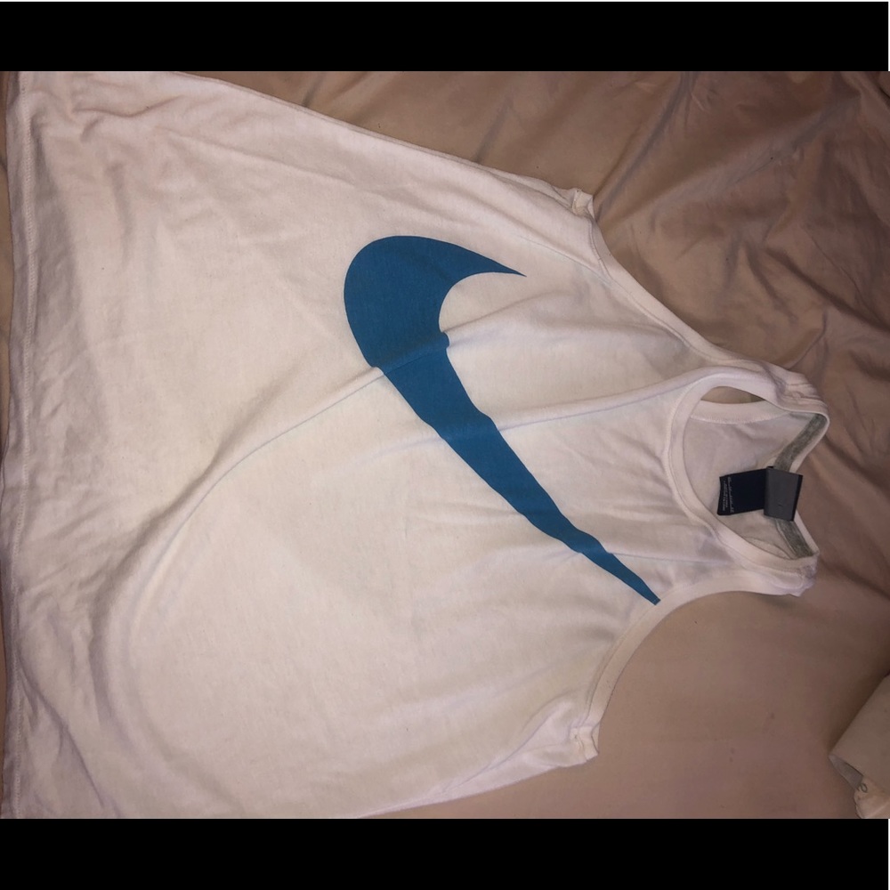 A white nike tank top